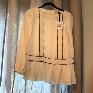 cream blouse! Valentino Red